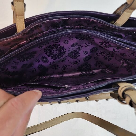 Grace Adele Patent Leather Purse with Clutch, Cosmetic Pouch, Shoulder Strap - Picture 7 of 12